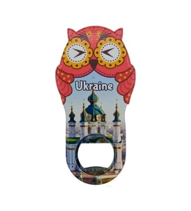 Ukrayna Temalı Baykuş Magnet Kapak Açacak (Karışık)
