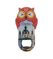 Ukrayna Temalı Baykuş Magnet Kapak Açacak (Karışık)