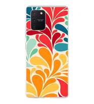 PrintiFy Samsung Galaxy S10 Lite ile Uyumlu 1mm Slim Fit Retro Colors 5 Baskılı Şeffaf  Kılıf
