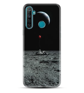 Realme 5i 5 Pro 6i 7 Pro 8 Kılıf Desemli Silikon Astronoot Red Baloon 1608