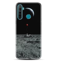 Realme 5i 5 Pro 6i 7 Pro 8 Kılıf Desemli Silikon Astronoot Red Baloon 1608