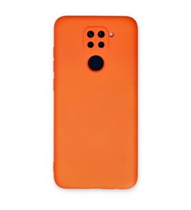 Xiaomi Redmi Note 9 Kılıf Nano İçi Kadife Silikon - Turuncu