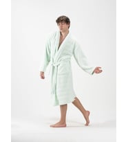 Wellsoft Şalyaka Bornoz Mint Yeşili Peluş Sabahlık Welsoft Bornoz L/XL