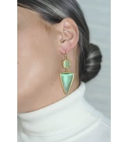 Kadir Jewellery 22 Ayar Altın Kaplama Kadın Sallantılı Küpe -El İşçiliği Ve Hipoalerjenik Küpe