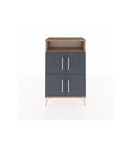 Arges Komodin Tek Raflı 4 Kapaklı 60x30x96 Çam-Antrasit