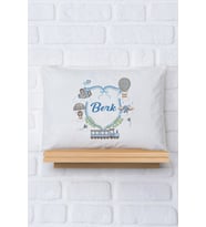 Pia Baby Premium %100 Pamuk İsme Özel Erkek Bebek Yastık Kılıfı 35*45 cm 5019-12