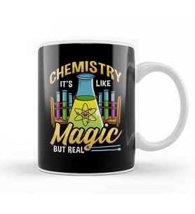 Funny Chemistry It's Like Magic But Real Science Kupa Bardak Porselen
