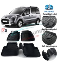 Peugeot Partner Tepee Havuzlu 3D Paspas Niken Siyah