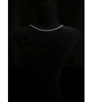 İnce Gurmet Model Choker Çelik Zincir Kolye-Choker Serisi (Gümüş)