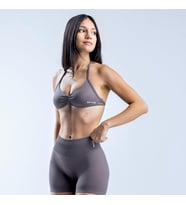 DFYNE Acı Kahvesi Seamless Bra - Minimalist Açık Sırt Detaylı