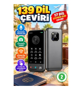 139 Dilli Taşınabilir Çeviri Makinesi 4.0 İnç IPS Dokunmatik Ekran – 17 Dil Çevrimdışı Çeviri, Fotoğ