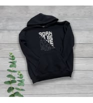 Born To Be Awesome Göğüs Baskılı Unisex Siyah Oversize Sweatshirt