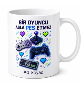 Oyun Severlere Özel Tasarım Baskılı Kupa Bardak Gamer Hediye