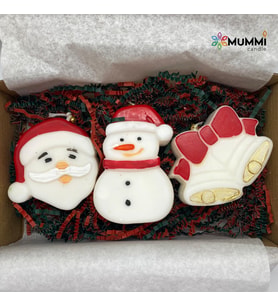 Doğal Soya Wax Yılbaşı Temalı Kırmızı- Beyaz Dekoratif Mum Seti 3'lü