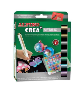 Alpino Crea Metalix Metalik Keçeli Kalem Seti 7li