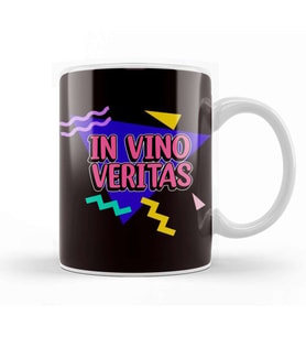 In Vino Veritas Wine Lover Latin Language Phrase Drinking Kupa Bardak Porselen