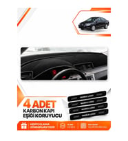 VOLKSWAGEN PASSAT B6 (2005-2010) Uyumlu Ön Torpido Koruma Kılıfı Halısı - Siyah