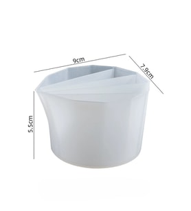 SİLİKON KAP TAŞ TOZU HARCI DÖKÜM İTHAL KÜÇÜK BOY BEŞLİ BÖLMELİ EPOKSİ SANATI DÖKÜM KABI HB7521-0130 (Beyaz)