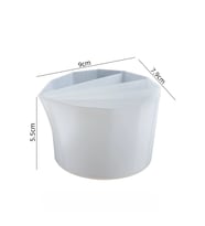 SİLİKON KAP TAŞ TOZU HARCI DÖKÜM İTHAL KÜÇÜK BOY BEŞLİ BÖLMELİ EPOKSİ SANATI DÖKÜM KABI HB7521-0130 (Beyaz)