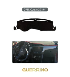 OPEL Corsa (2019 + )TORPİDO KORUMA HALISI GRİ KENAR
