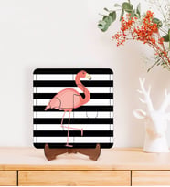 BK Gift Flamingo Tasarımlı Ahşap Standlı Puzzle Çerçeve-1