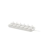 LED'li Tealight Mum, Beyaz, Şarj Tepsili