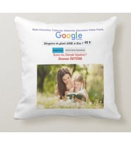 Kişiye Özel Dünyanın en güzel Annesi Fotoğraflı Google İpeksi Kadife Yastık