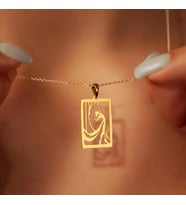 Dans Eden Kadın Silüet Tablo Kolye 925K Gümüş (Gold)
