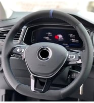 Dikmeli Direksiyon Kılıfı Noktalı-Alkantara Mavi Yüzük Fiat Linea Uyumlu