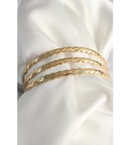 316L Çelik Gold Renk 65 mm Burma Ajda Model Kadın Bilezik