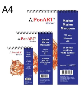 Ponart Marker Pad A4 190 gr. 30 yp. 