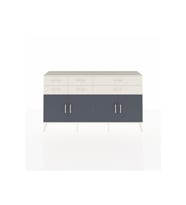 Arges Konsol 3 Raflı 6 Çekmeceli 4 Kapaklı 176x30x99 Aytaşı-Antrasit/Aytaşı