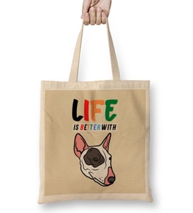 Funny Dog Lover Gift For Women Men Bez Çanta Uzun Saplı