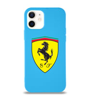 Apple iPhone 12 Mini  Lansman Kılıf Ferrari Tasarımlı Altı Kapalı İçi Kadife Kaplı  Kapak (Şeffaf)