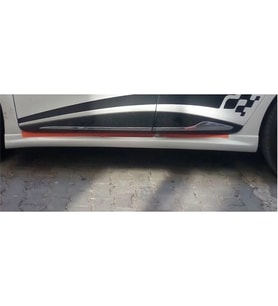 Ford Fiesta Mk6 Aero Yan Marşpiyel Seti Plastik Mat Siyah 2008 - 2017