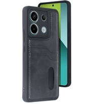 Redmi Note 13 Pro 4G Kılıf Sara Kartvizitli Deri Kılıf - Siyah
