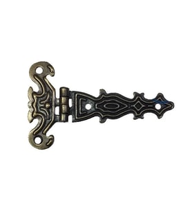 Dekoratif, Sac Tek Kuyruklu Menteşe - 40x68 Mm, Küçük, Antik, 100 Adet