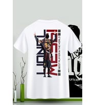 Messi Forma Ön ve Arka Baskılı Unisex T-shirt/Tişört - TÜM YAŞ GRUPLARI (Beyaz)