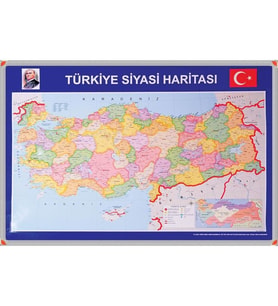 TÜRKİYE SİYASİ HARİTASI (Alüminyum Çerçeve)