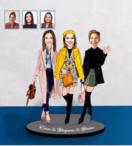 Kişiye Özel Bride To Be Bekarlığa Veda Karikatürlü Ahşap Biblo Mod2-Eco