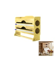 2IN1 = 2 STREÇLİK - 1 KAĞIT HAVLULUK AHŞAP BAMBU STREÇLİK - FOLYOLUK - HAVLULUK KESİCİ BIÇAK KANALLI (5668)