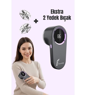 Veryfit Şarjlı Tüy Toplayıcı Tüy Temizleme Makinesi Ekstra 2 Adet Yedek Bıçak Hediyeli