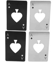 Valkyrie 4 Adet Poker Kart Paslanmaz Çelik Şişe Açacağı