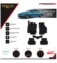 Bmw F32 - F36 4 Serisi 2013-2020 3D Havuzlu Paspas (Siyah - Beyaz)