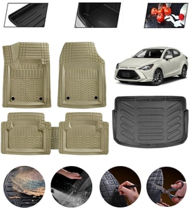 Toyota Yaris 2013-2020 Uyumlu Paspas Araca Özel Bagaj Havuzu MBS Bej