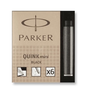 Parker Quink Kısa Dolma Kalem Kartuşu 6’lı Siyah S0767220