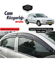 Toyota Corolla AE101 Efsane Kasa 1991-1998 Uyumlu Mugen Cam Rüzgarlığı Seti Piano Black 4'lü İthal