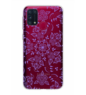 Samsung Galaxy M31 Kapak Nostalji Desen Tasarımlı Şeffaf Silikon Kılıf