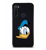 Xiaomi Redmi Note 8 Soft Premier Kapak Donald Duck-B Tasarımlı Silikon Kılıf - Siyah (Şeffaf)