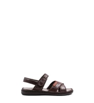 Hakiki Deri Erkek Klasik Sandalet 128MA216 (KAHVE)